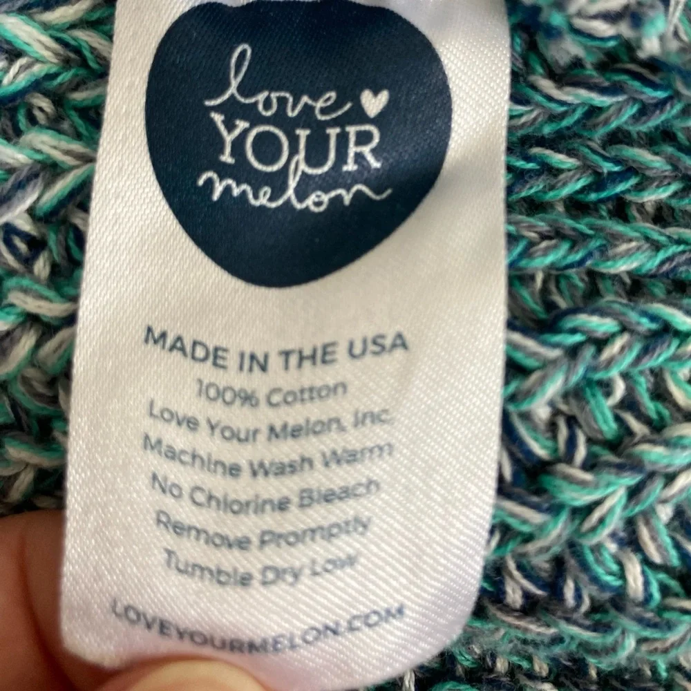 Love Your Melon Beanie Hat Sock Hat Outdoor Outerwear Green Variegated Unisex